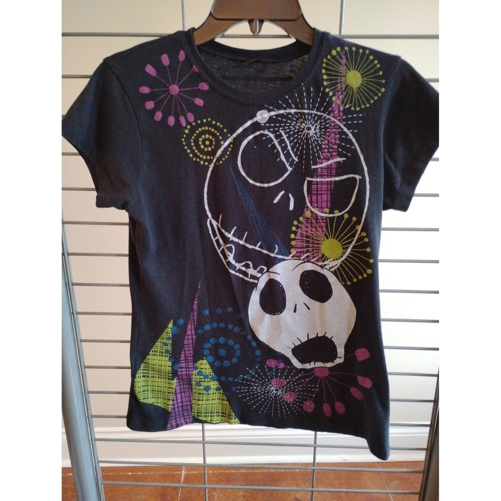 The Nightmare Before Christmas Jack Skellington Black Graphic T-Shirt Small